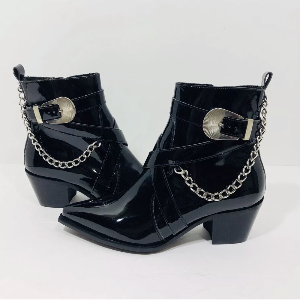 TopShop Moto Ankle Booties Black Sz US 6.5 EUR 37